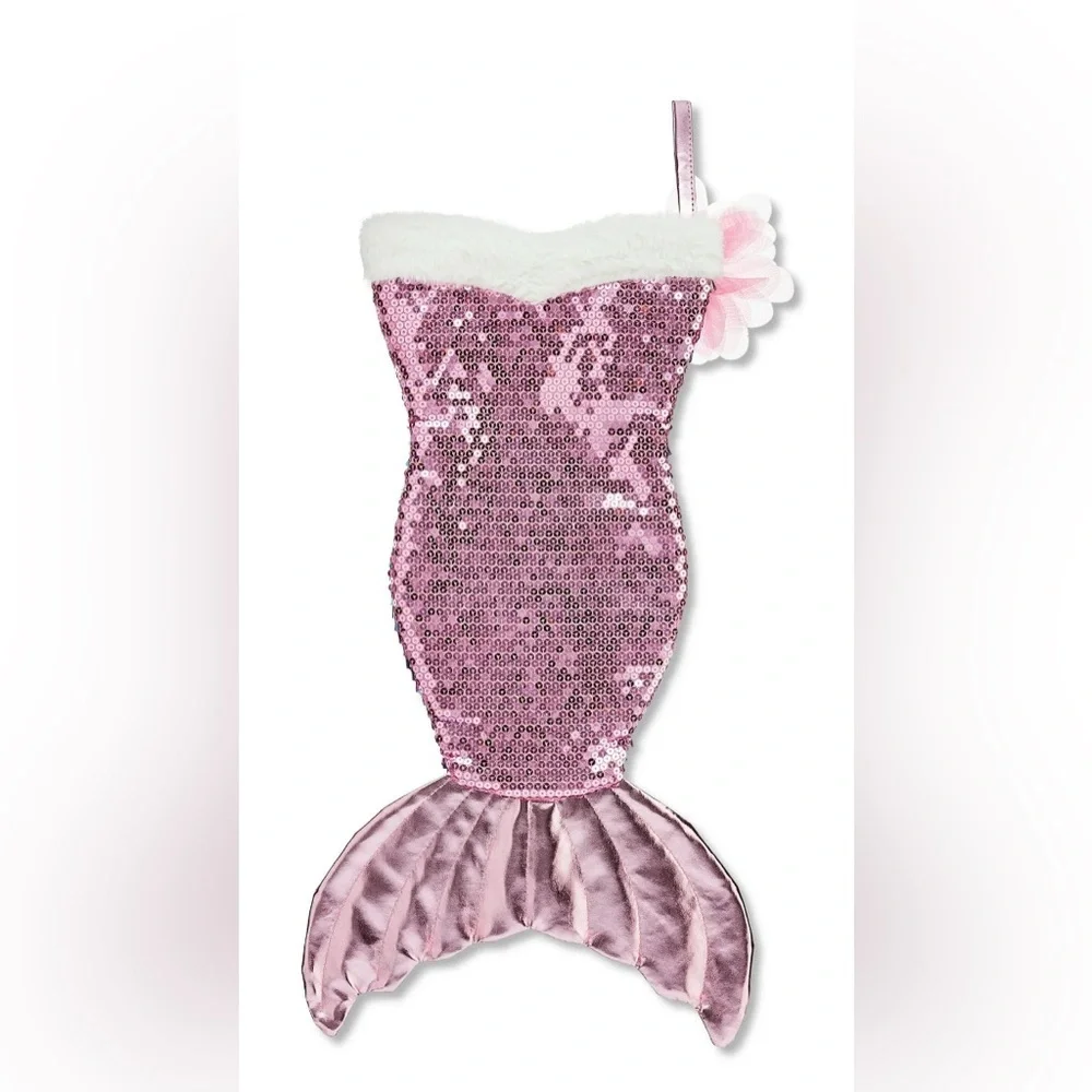 NWT set of 3 sequin mermaid Christmas stockings